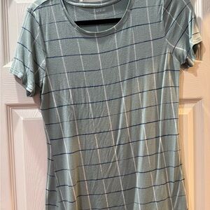 Apt. 9 Women's Green Plaid Short Sleeve Tee